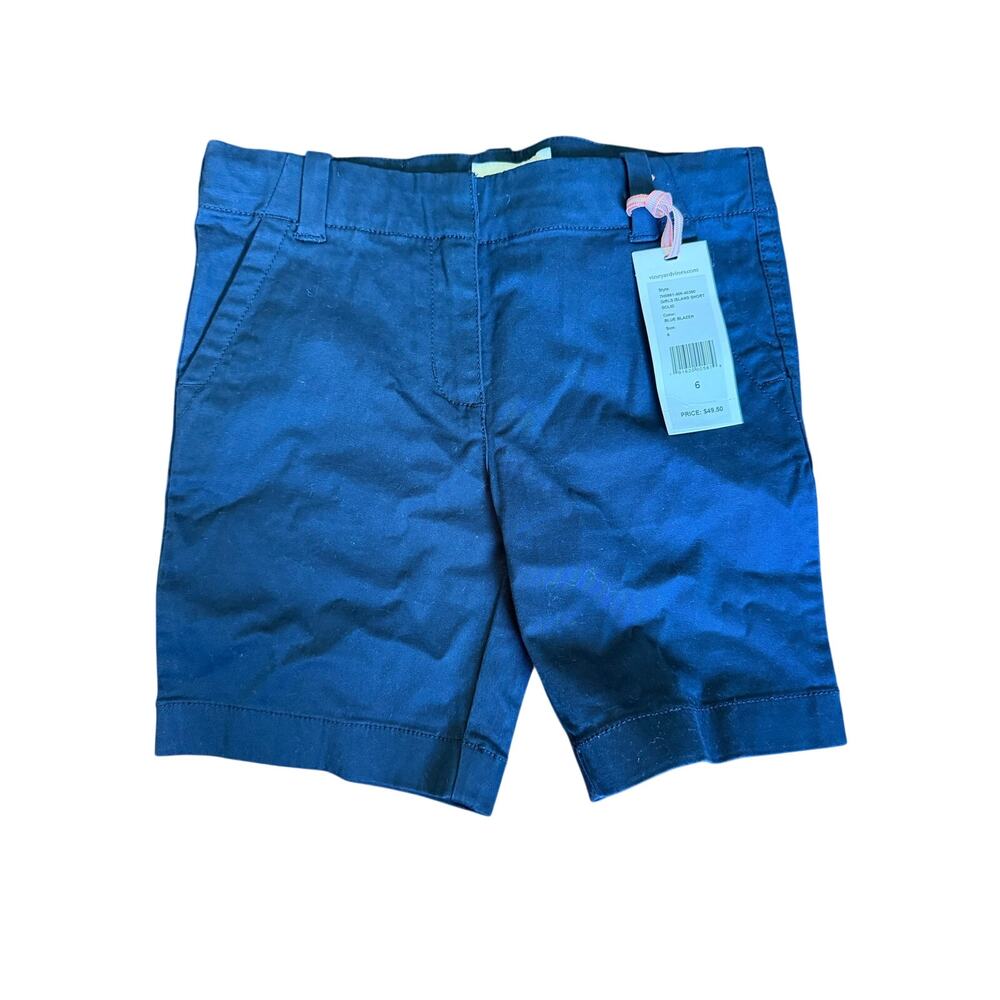 Vineyard Vines girls island shorts size 6 NEW blue